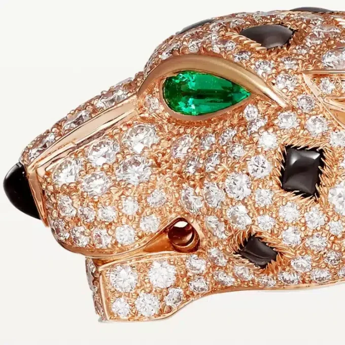 Βραχιόλι Panthere De Cartier, οψιδιανός, με πάβ Βραχιόλι Panthere De Cartier, οψιδιανός, με πάβ