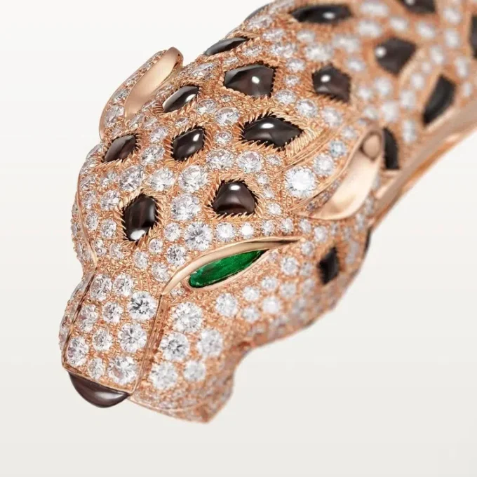 Βραχιόλι Panthere De Cartier, οψιδιανός, με πάβ Βραχιόλι Panthere De Cartier, οψιδιανός, με πάβ