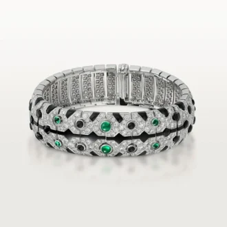 Βραχιόλι Panthere De Cartier, σμαράγδι, με πάβ