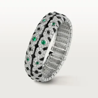Βραχιόλι Panthere De Cartier, σμαράγδι, με πάβ